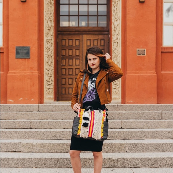 Stanley Street Crossbody Bag Backpack  Multicolor Fuzzy Day to Day Boho Hobo - Picture 16 of 16